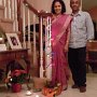 Courtesy: Sangeeta Kulkarni (NY)<br />My husband, Subhash and I during a Diwali party in 2011 at my home